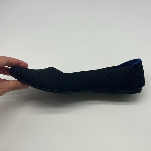 Rothy's - The Pointe Black Solid Pointed Toe Lightweight Classic Ballet Flats 8 - Picture 7 of 14